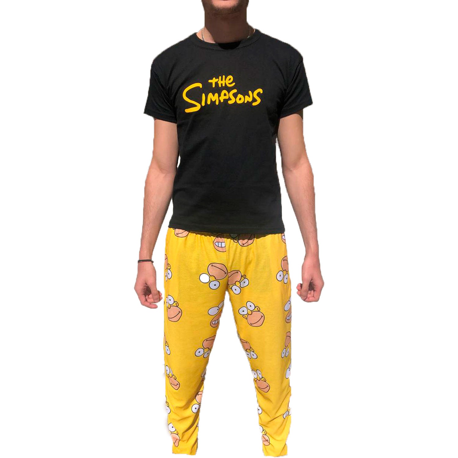 Conjunto Pantalon Homero y Remera Negra Unisex