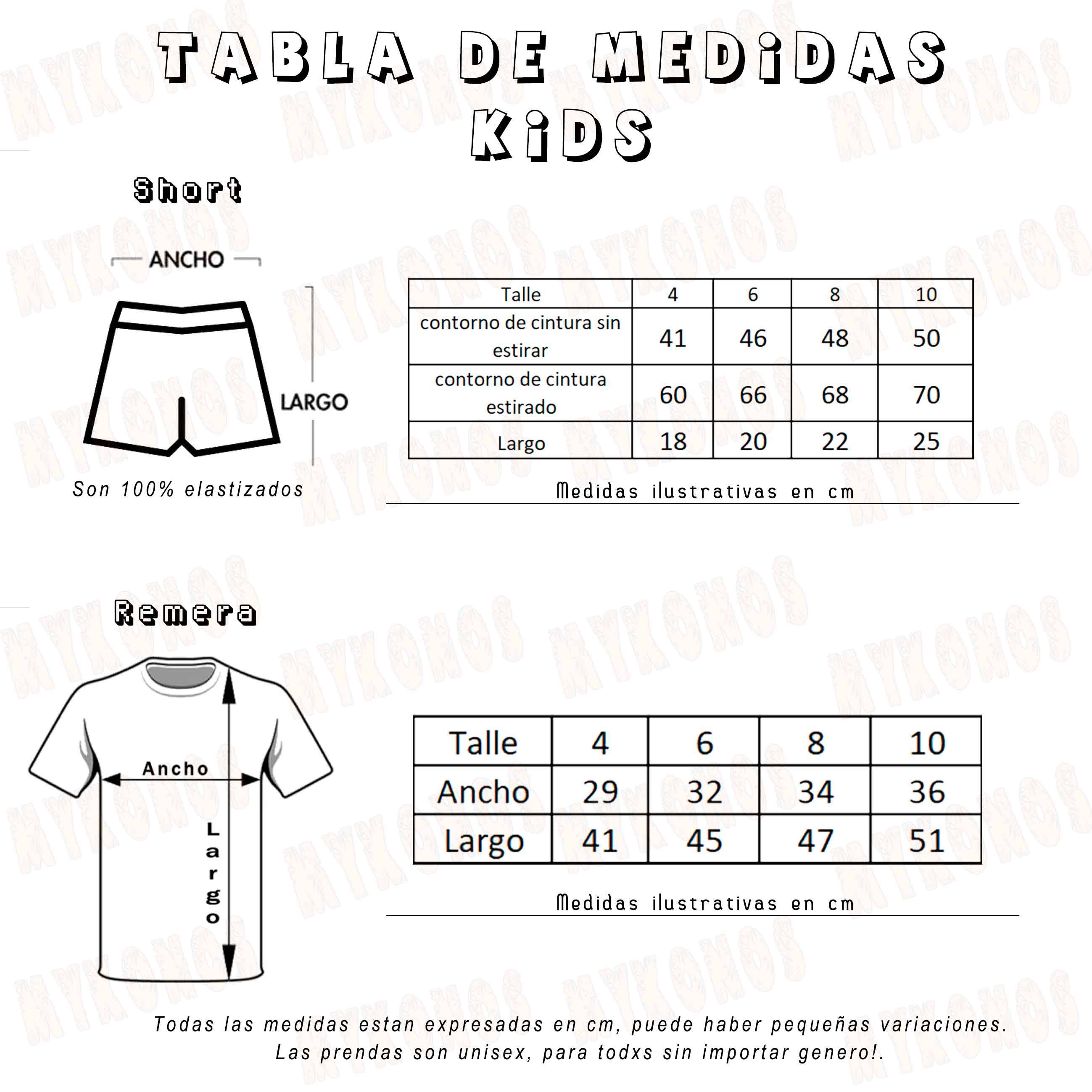 Pijama Corto Kitty Unisex ~ Kids - Mayorista Store Mykonos