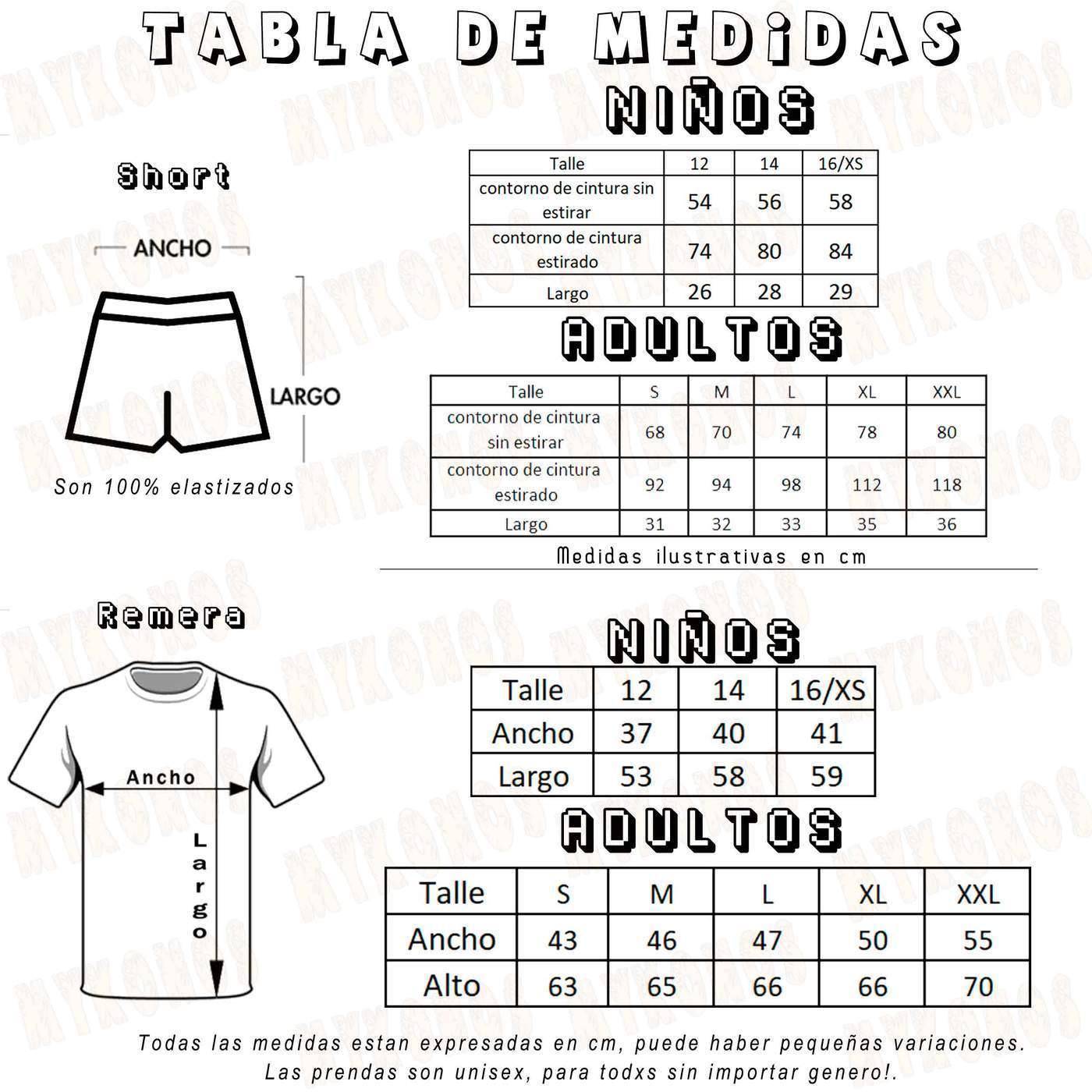 Pijama Corto Friend Unisex - Mayorista Store Mykonos