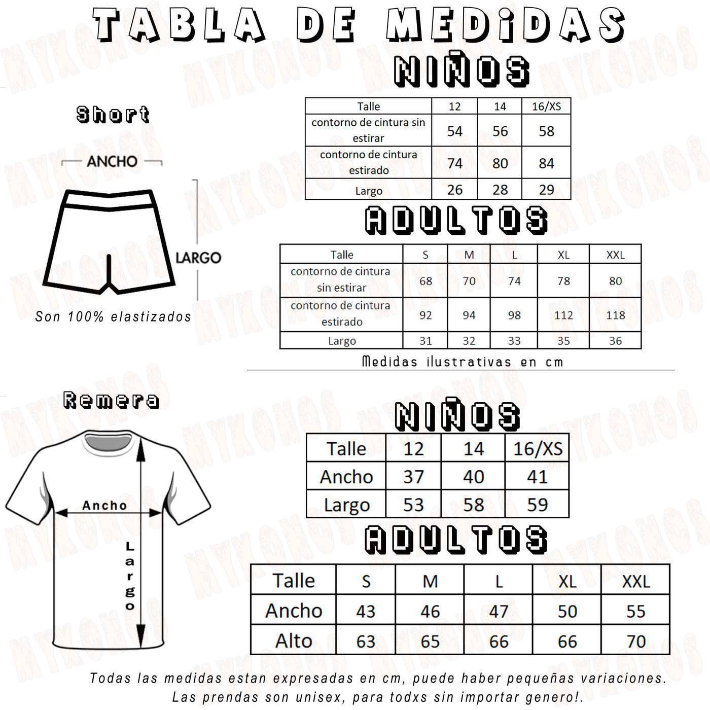 Pijama Corto Homero Unisex - Mayorista Store Mykonos