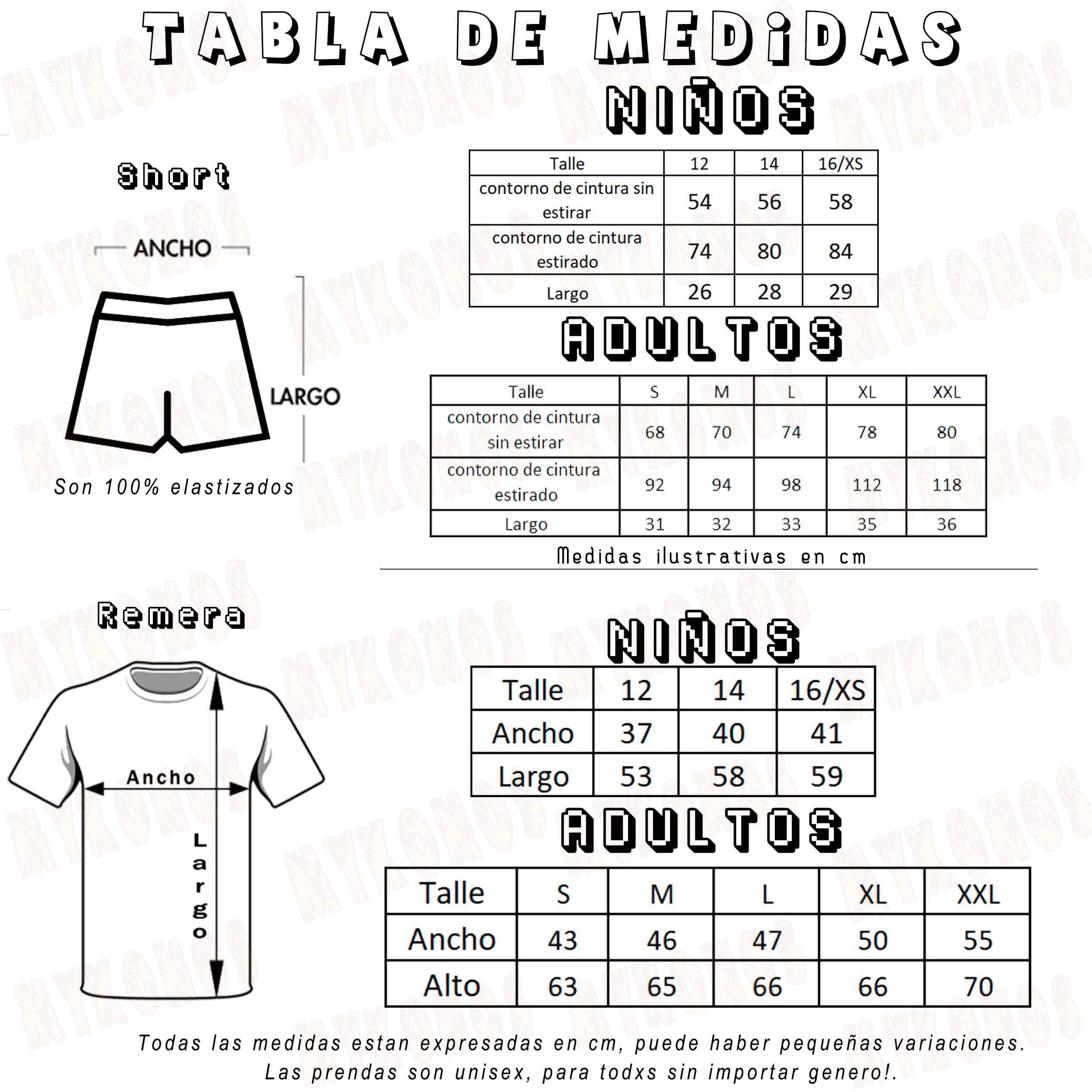 Pijama Corto Grey's Con Remera Negra Unisex - Mayorista Store Mykonos