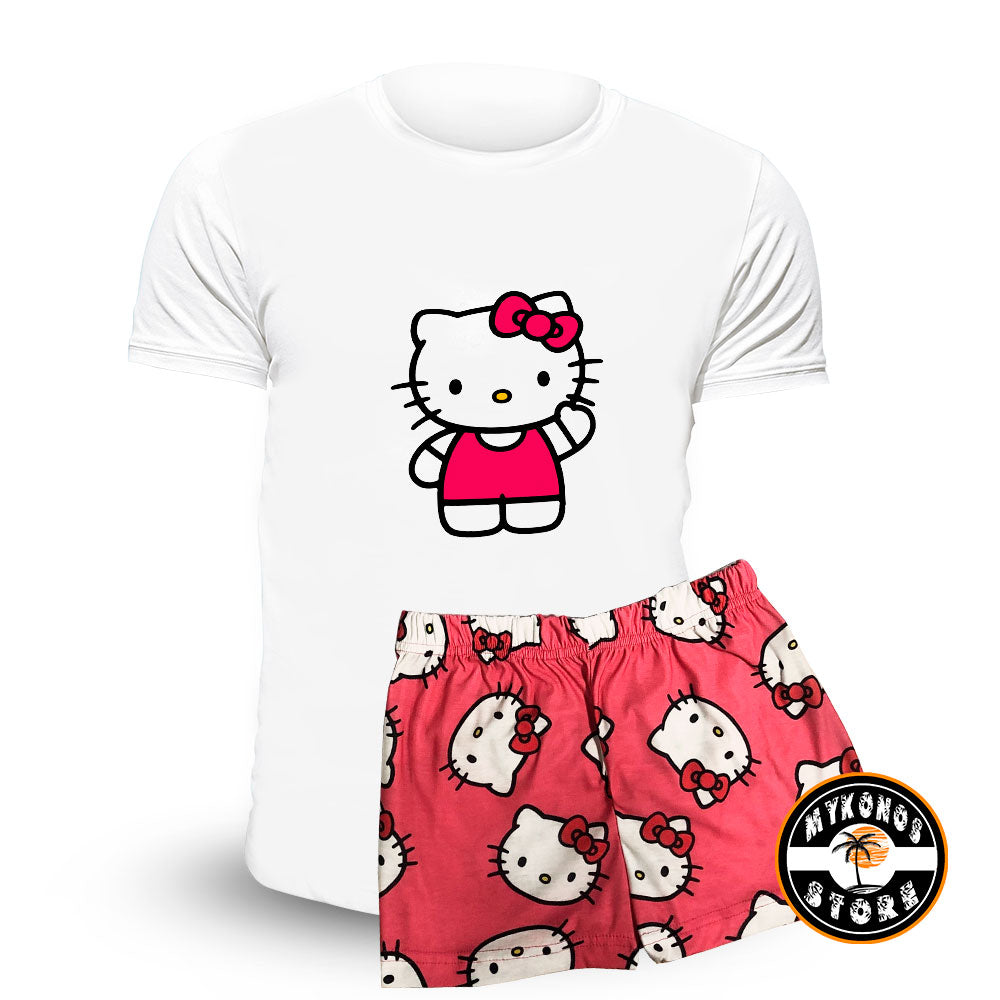 Pijama Corto Kitty Unisex